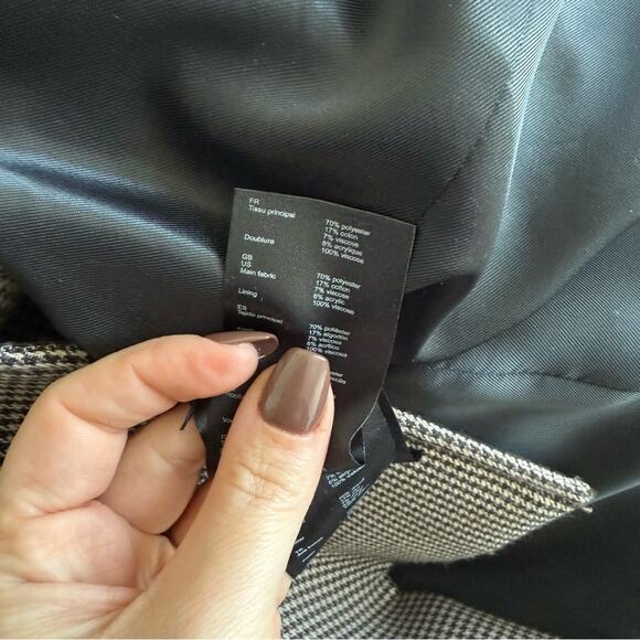 Maje Goldi Houndstooth Check Double Breasted Jacket Size 36 - Picture 5 of 5